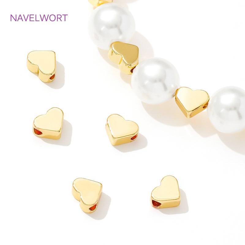 Jewelry Making Equipment - 18K Real Gold Plated Brass Heart