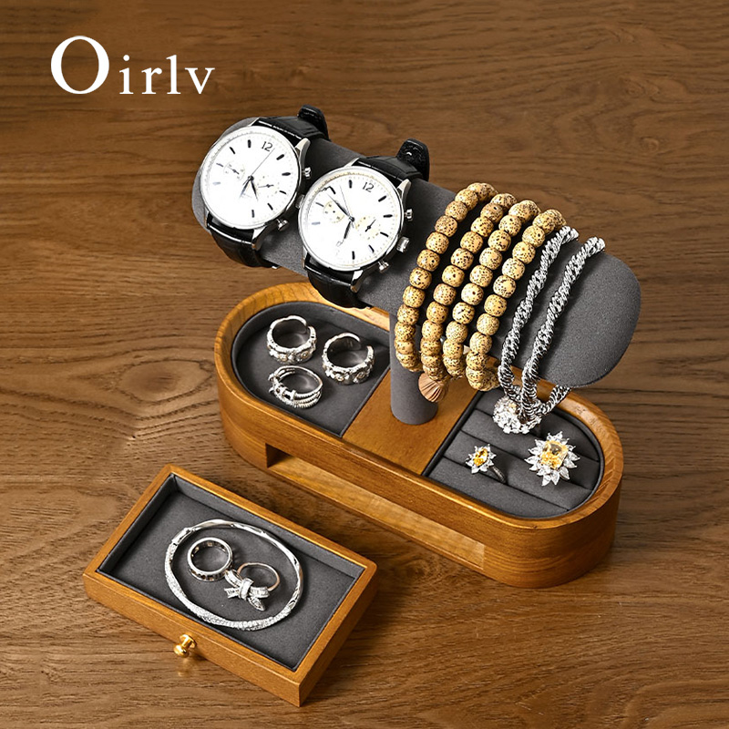 Jewelry Making Organizer Box - Oirlv Solid Wood Watch Organizer Shelf
