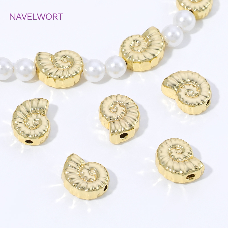 Jewelry Making Equipment - 14K Gold Plated Brass Conch Spacer
