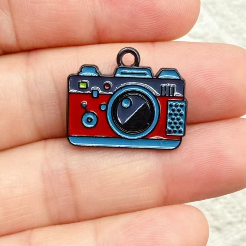 10pcs 17x20mm Enamel Camera Ch - Jewelry Making Videos recension och pris