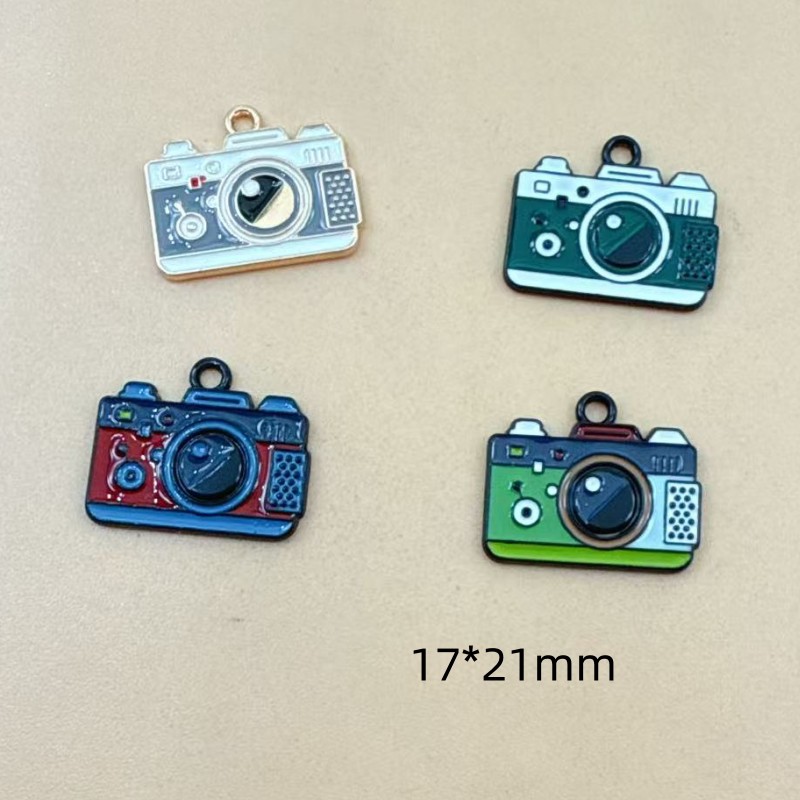 10pcs 17x20mm Enamel Camera Ch - Jewelry Making Videos recension och pris
