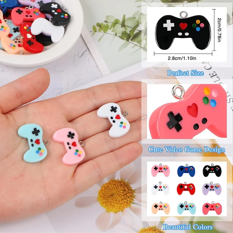 9 Pcs Video Game Controller Ch - Jewelry Making Videos recension och pris