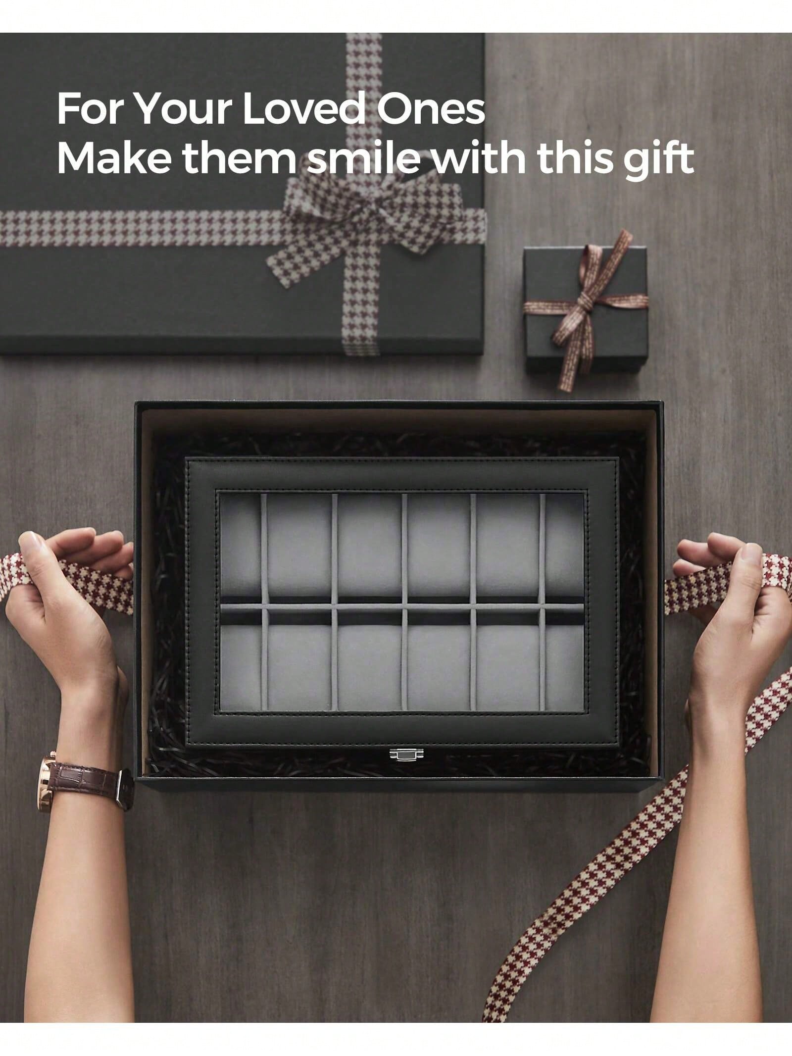 12-Slot Lockable Watch Box wit - Jewelry Making Organizer Box recension och pris