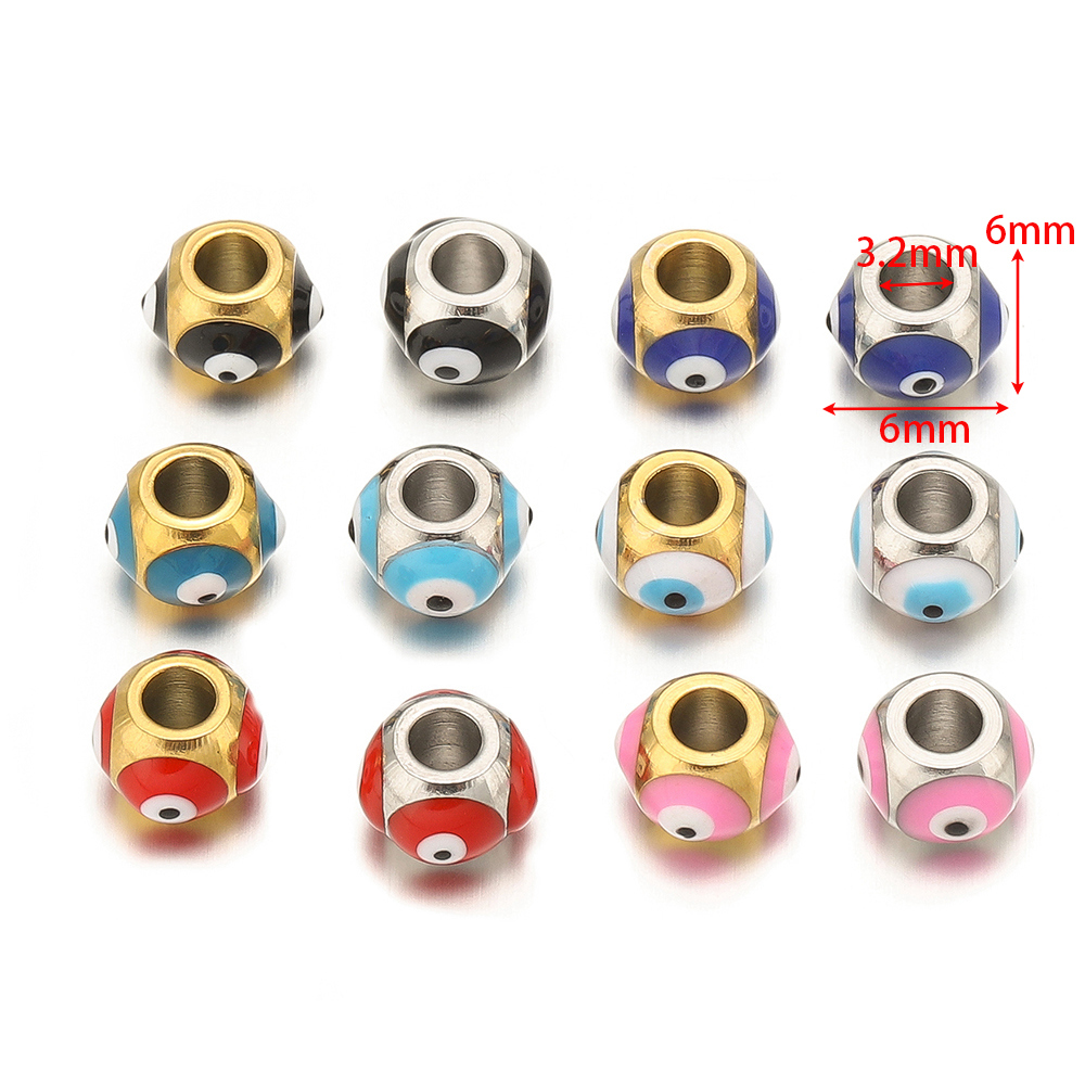 10pcs Stainless Steel 6mm Enam - Jewelry Making Equipment recension och pris