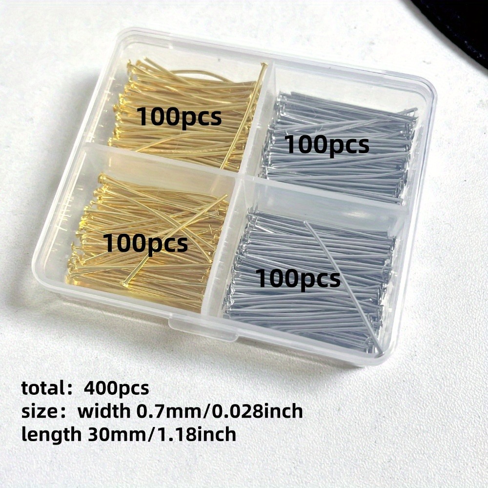 400pcs Mixed Iron Head Pins 30 - Jewelry Making Organizer Box recension och pris
