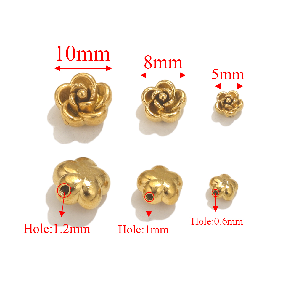 10pcs Stainless Steel Rose Flo - Jewelry Making Equipment recension och pris