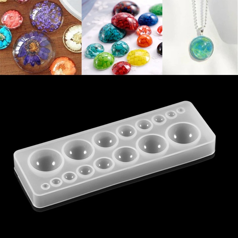 1pcs Silicone Mold Half Ball O - Jewelry Making Course recension och pris
