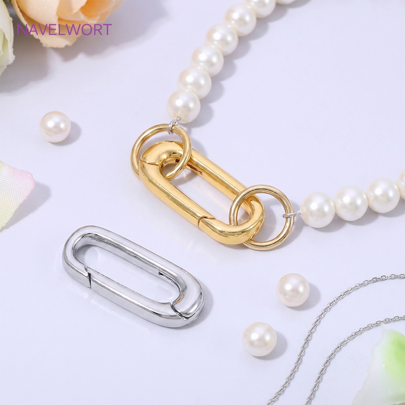 1/2/4Pcs 18K Gold Plated Oval  - Jewelry Making Metals recension och pris