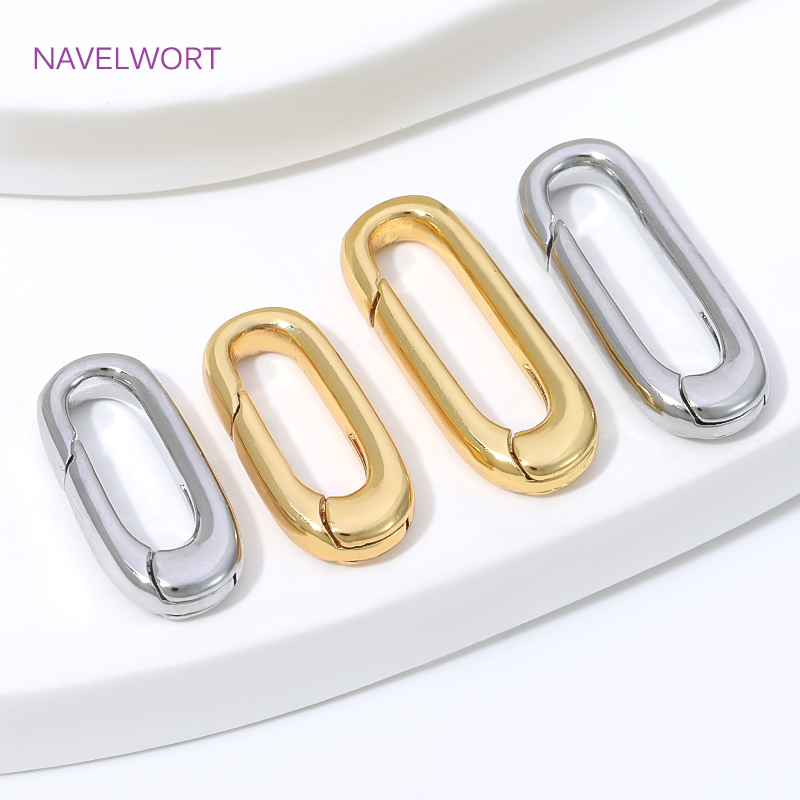 1/2/4Pcs 18K Gold Plated Oval  - Jewelry Making Metals recension och pris