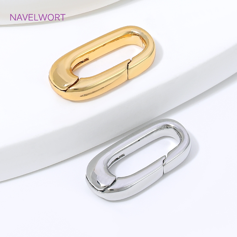 1/2/4Pcs 18K Gold Plated Oval  - Jewelry Making Metals recension och pris