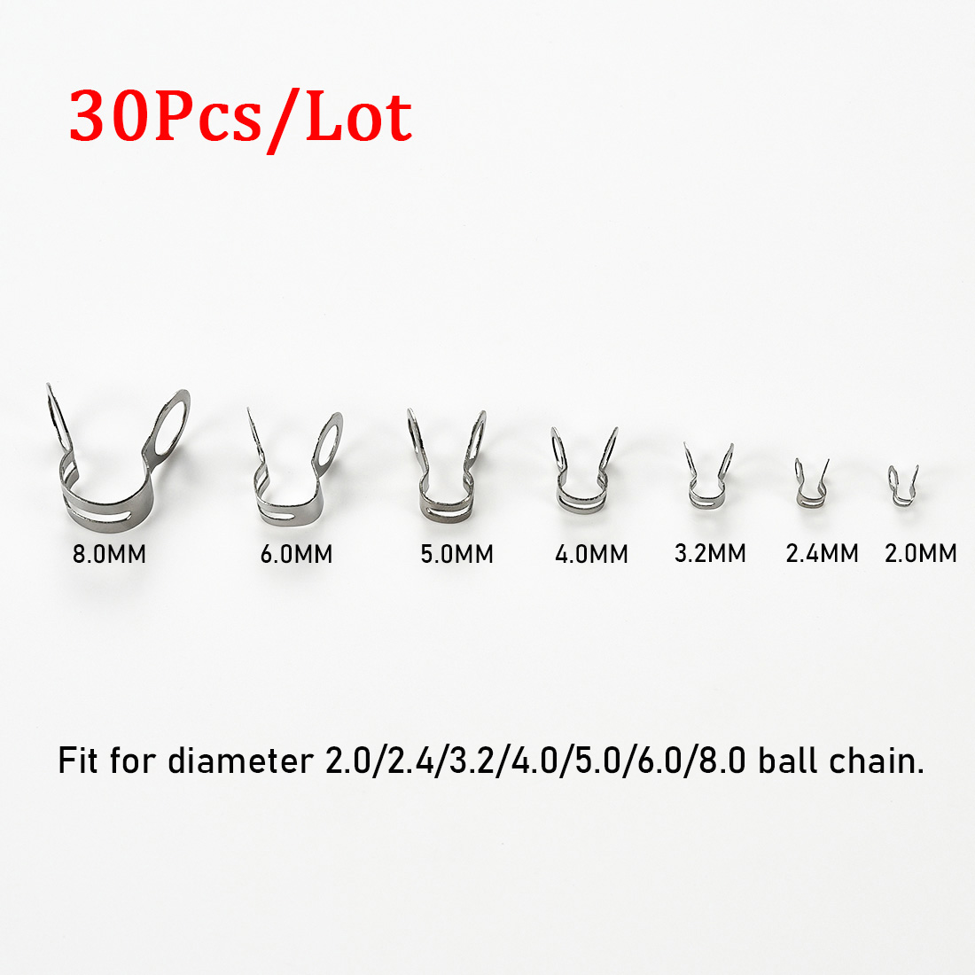 30Pcs Stainless Steel Ball Cha - Jewelry Making Metals recension och pris