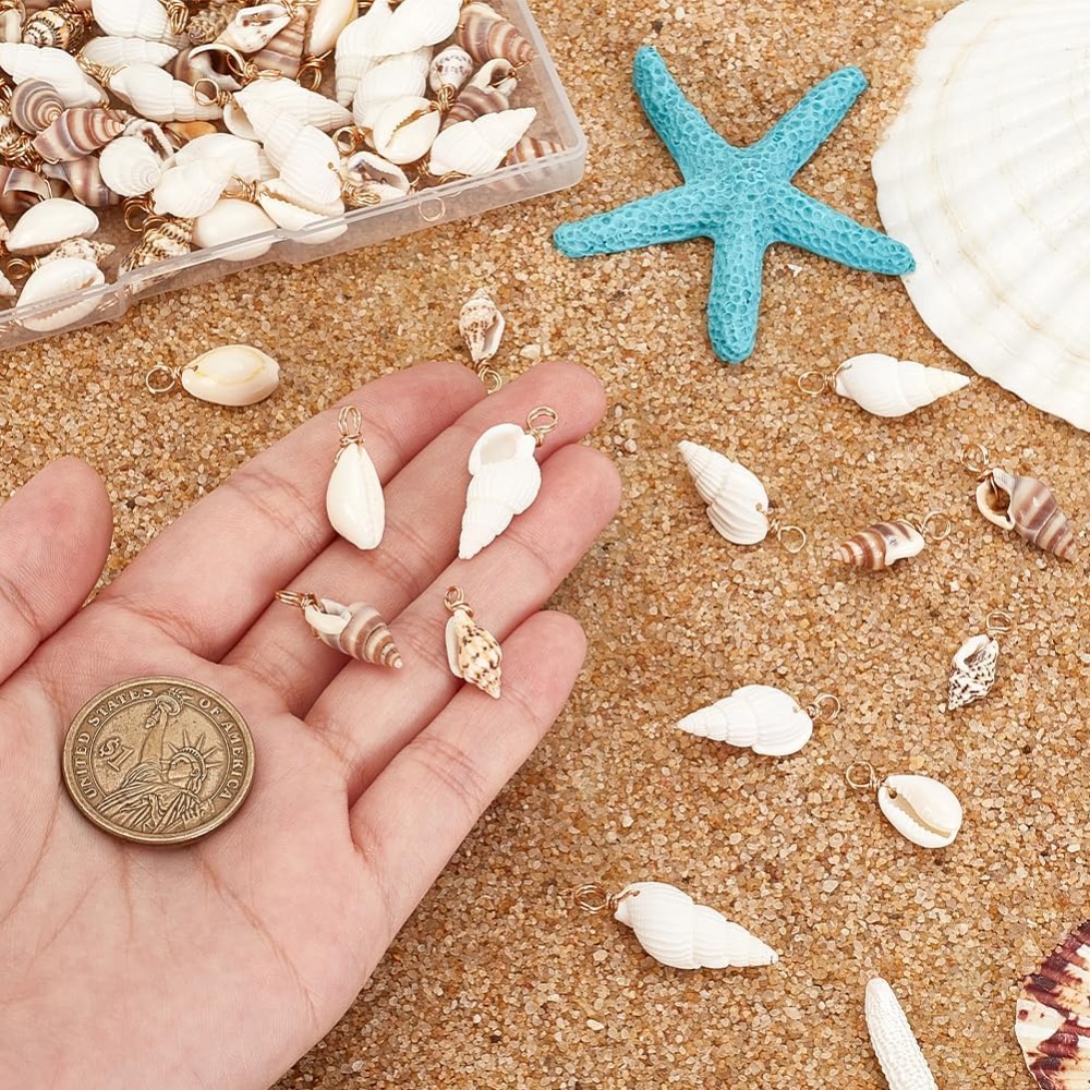 100pcs 4 Styles Natural Shell  - Jewelry Making Course recension och pris