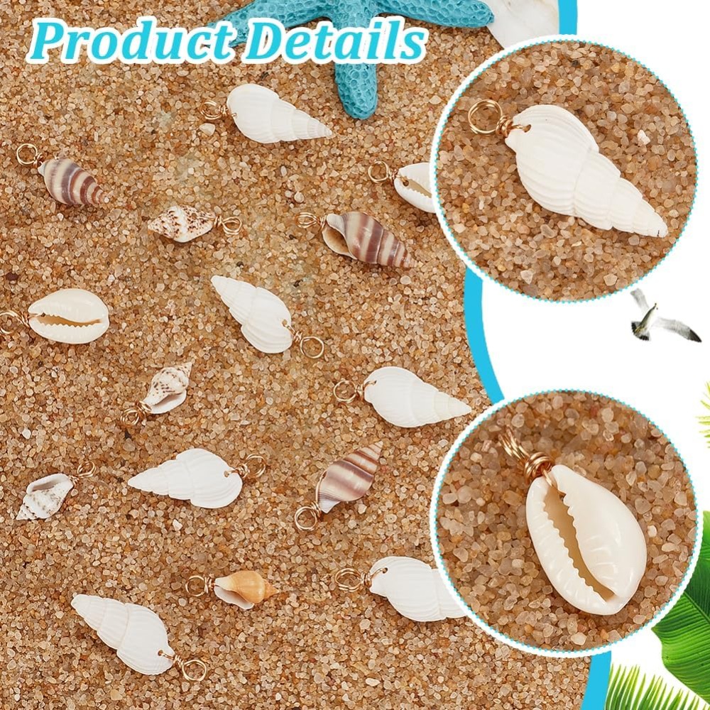 100pcs 4 Styles Natural Shell  - Jewelry Making Course recension och pris