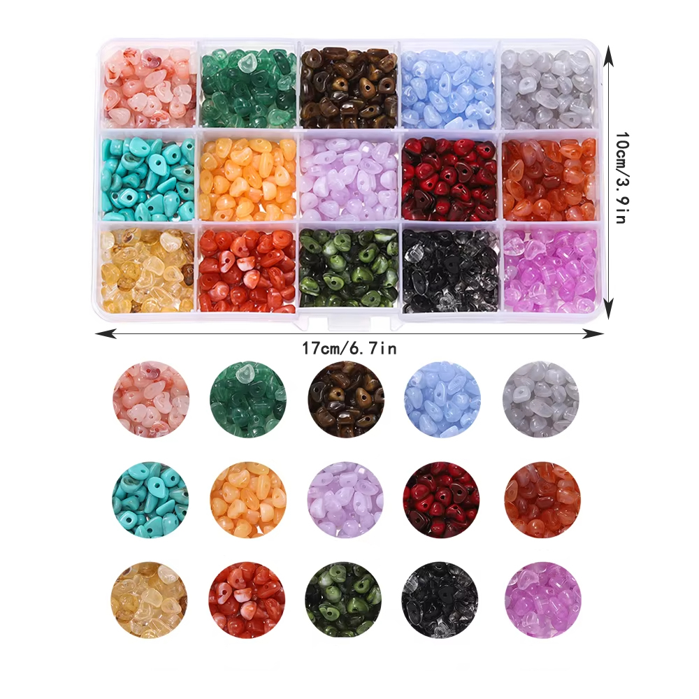 About 525pcs/Box Imitation Nat - Jewelry Making Organizer Box recension och pris