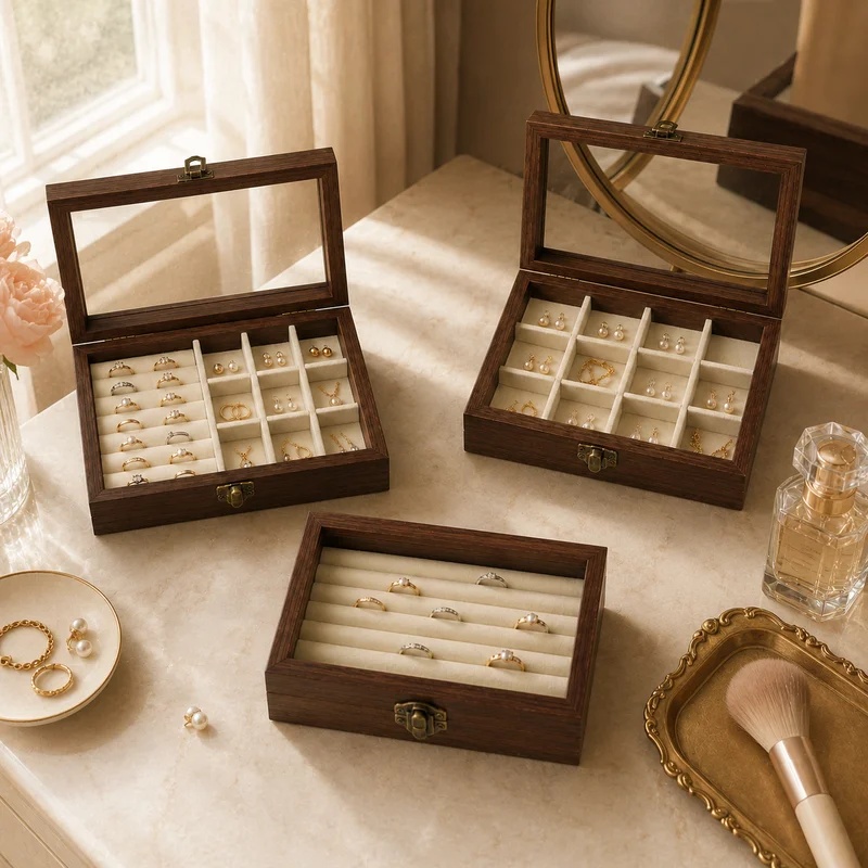Bedroom Desktop Walnut Pattern - Jewelry Making Organizer Box recension och pris