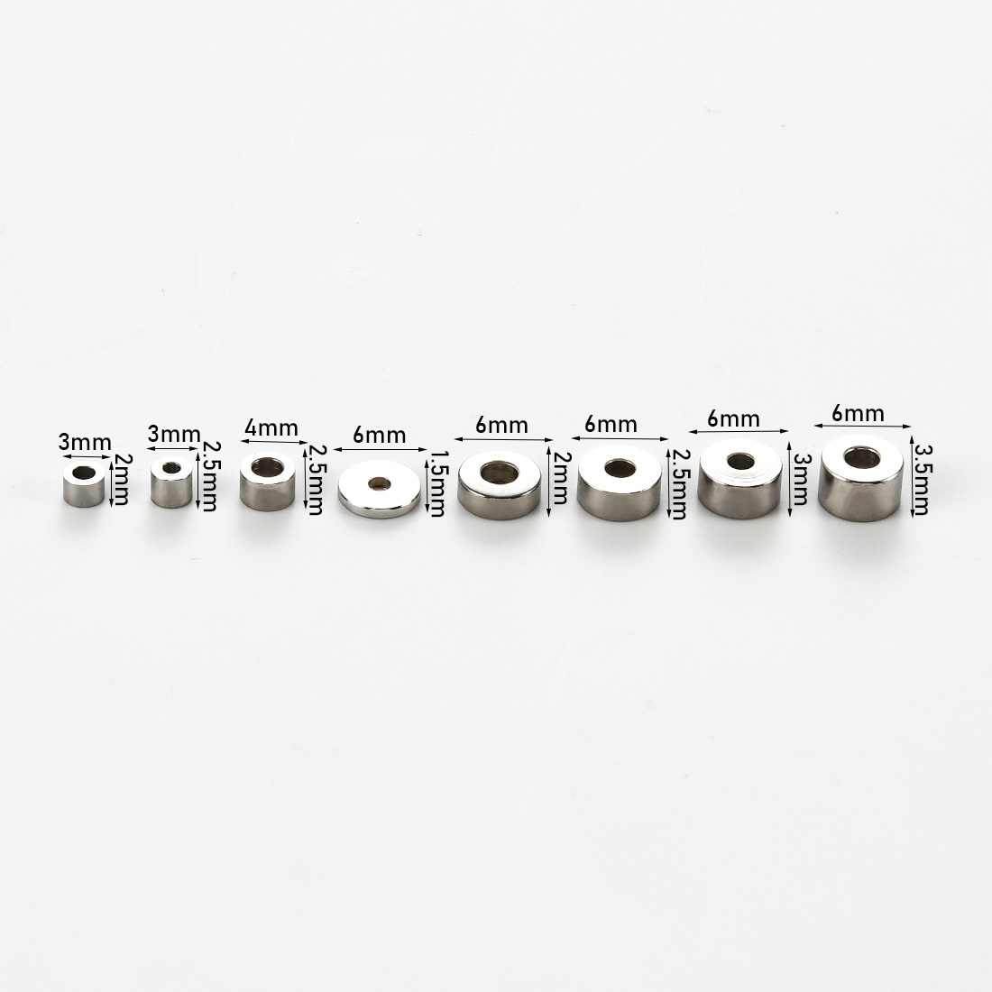 50Pcs Stainless Steel Cylinder - Jewelry Making Equipment recension och pris