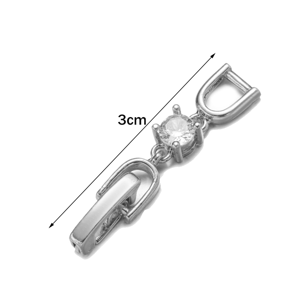 5pcs White Gold Plated Crystal - Jewelry Making Metals recension och pris
