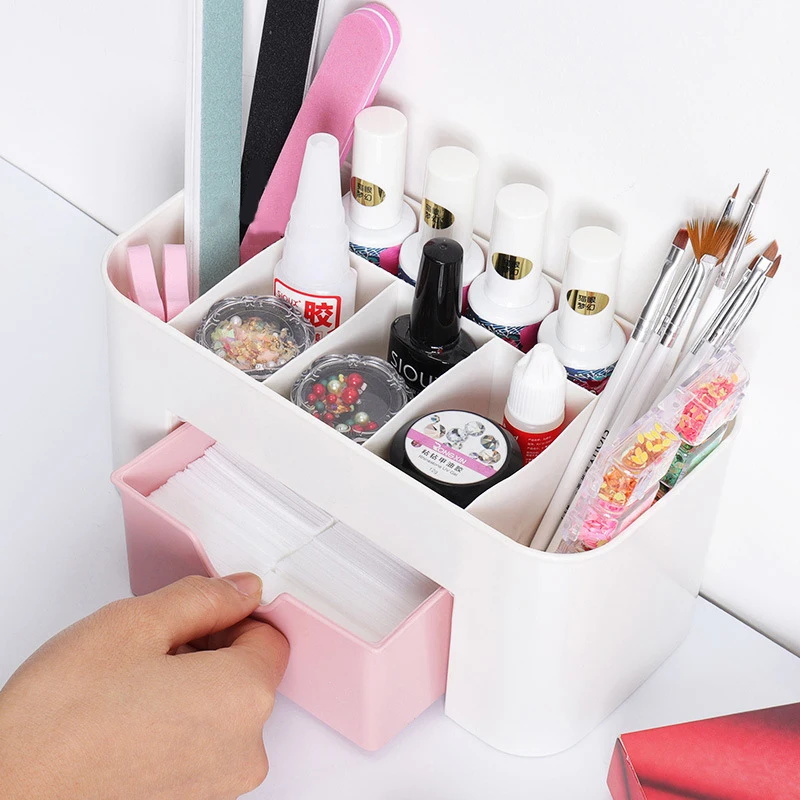 Nail Art Organizer Desktop Dra - Jewelry Making Organizer Box recension och pris