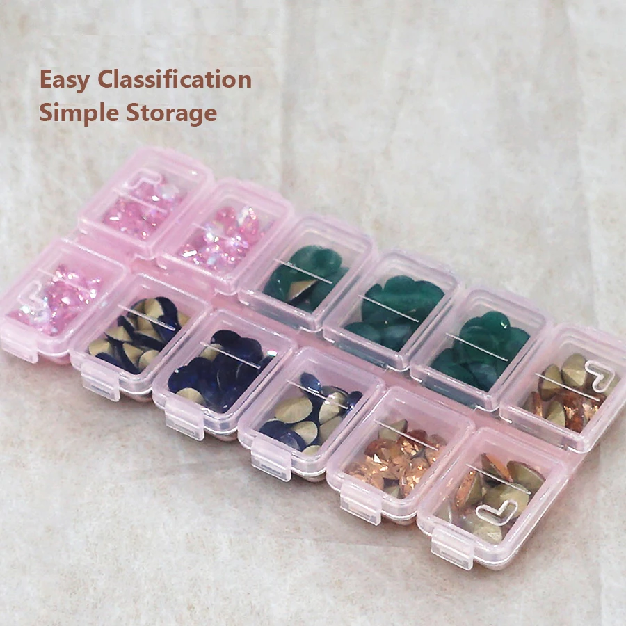 12 Compartments Plastic Rhines - Jewelry Making Organizer Box recension och pris