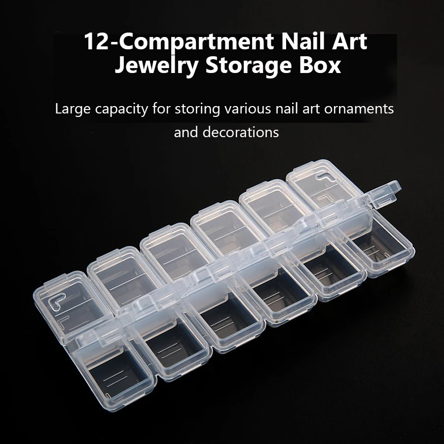 12 Compartments Plastic Rhines - Jewelry Making Organizer Box recension och pris