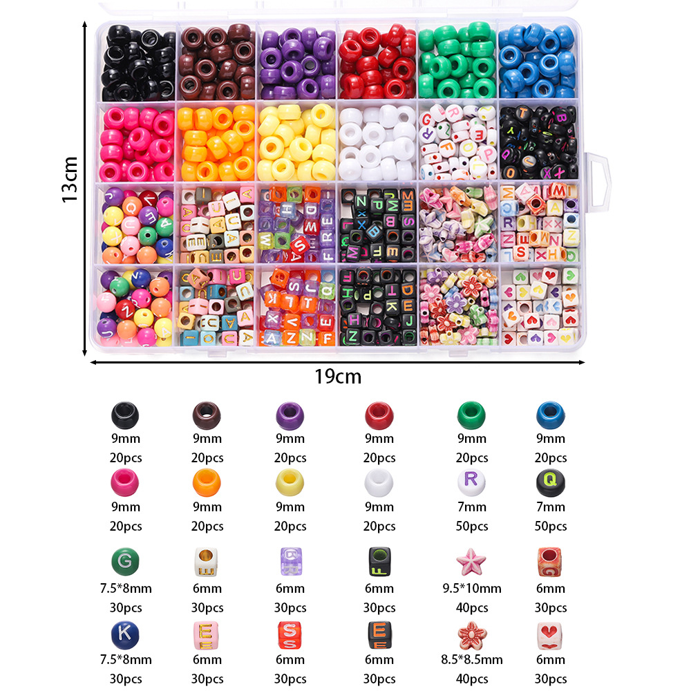 1 Box Colorful Acrylic Pony Be - Jewelry Making Organizer Box recension och pris